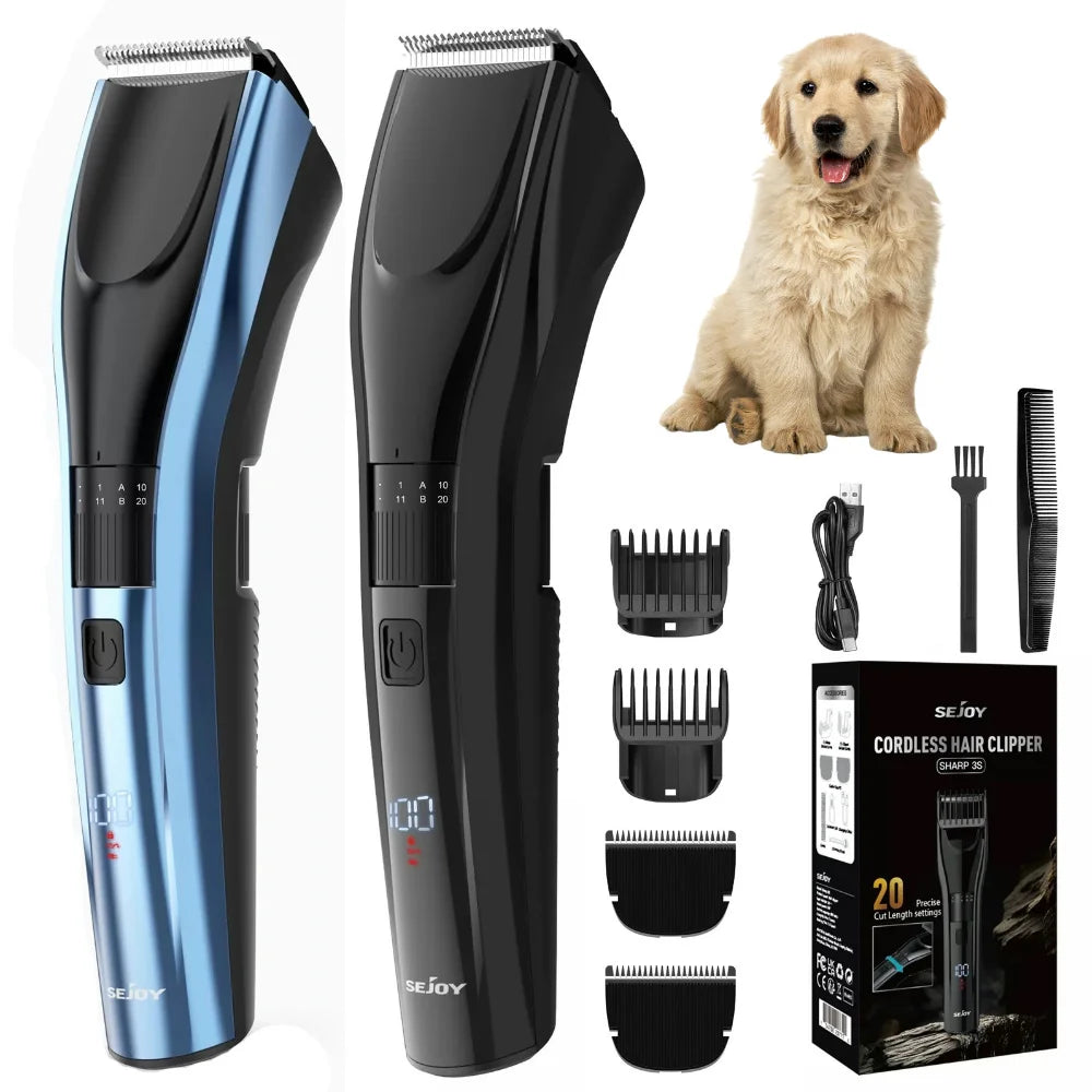 Pet Hair Clippers For Dog-Cat, Trimmer Shaver Hair Cutting Machine, Puppy Grooming, Low Noice
