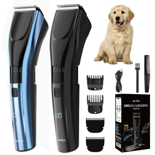 Pet Hair Clippers For Dog-Cat, Trimmer Shaver Hair Cutting Machine, Puppy Grooming, Low Noice