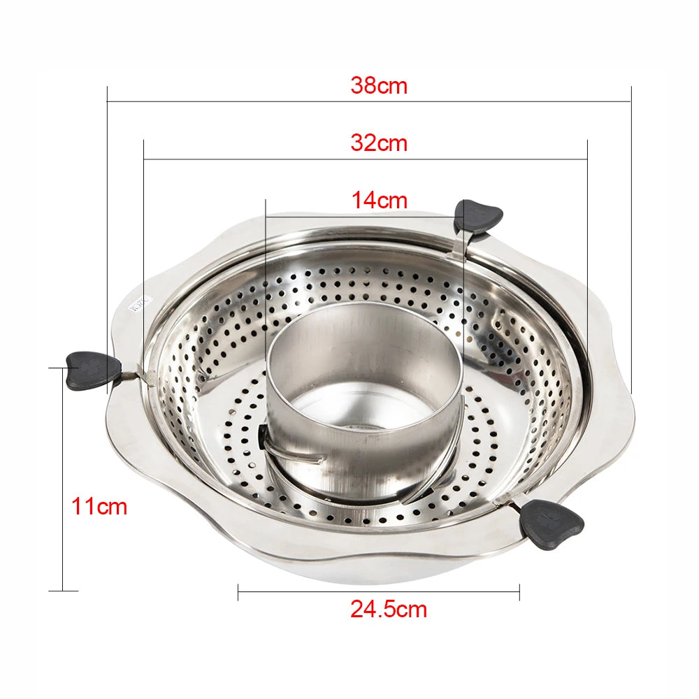 Thick Double Ear Soup Cooker Stainless Steel 1.5mm