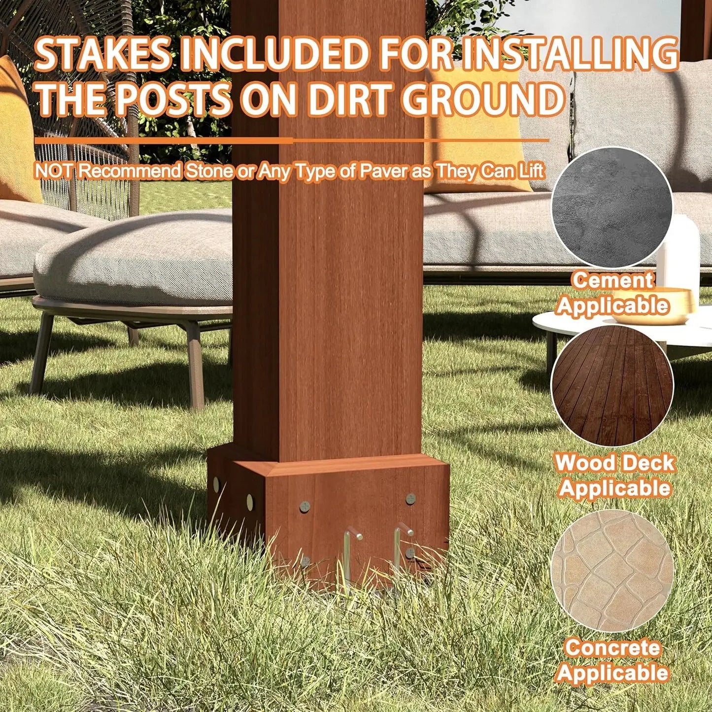 12 x 16FT Wooden Pergola, Cedar Wood Gazebo W/Flat Roof