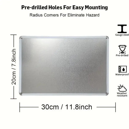 Vintage American Garage Metal Tin Sign Set-5 pcs, 8 x 12" Iron Art