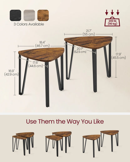 Nesting Coffee Tables, End Tables Set of 2 for Living Room Bedroom