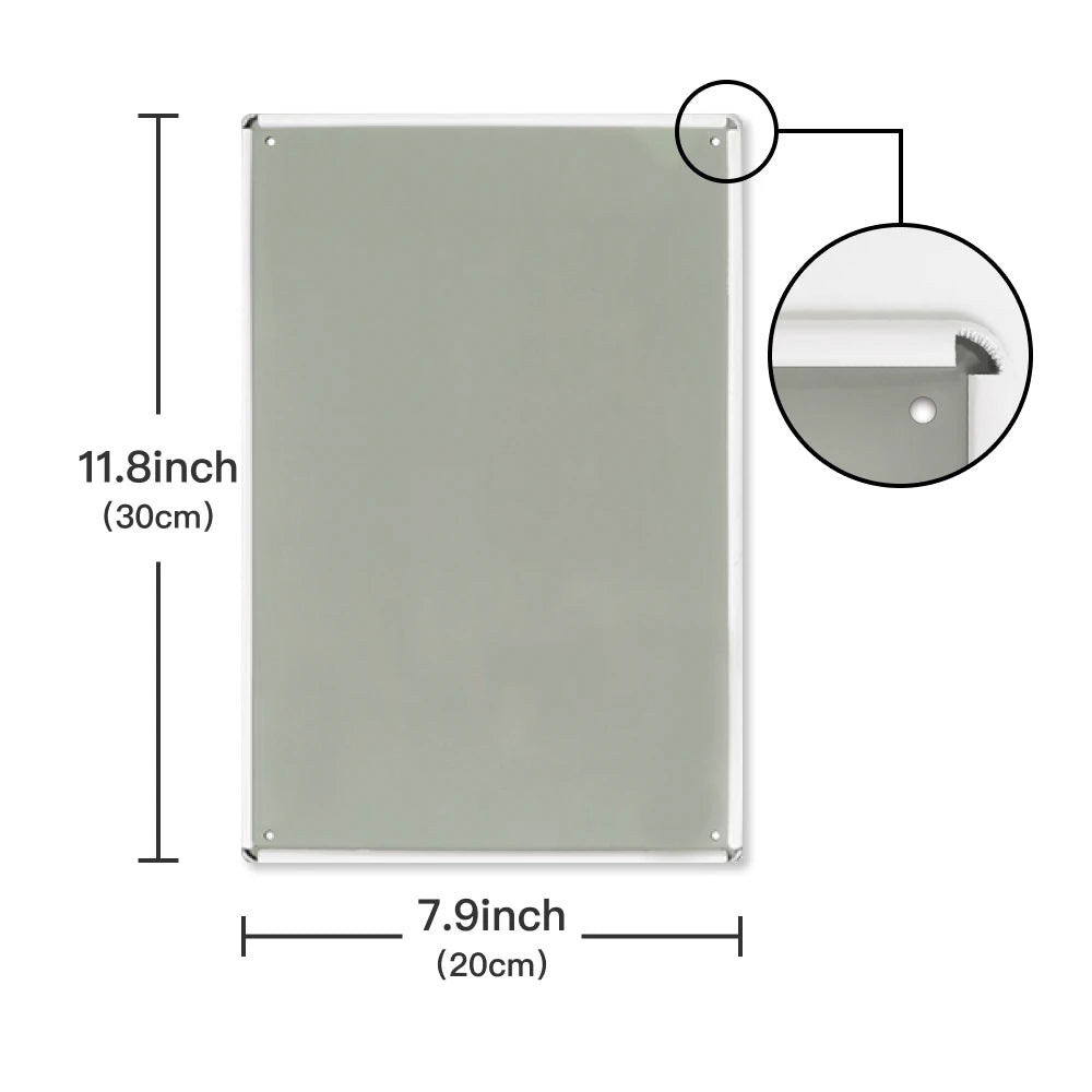 Pug Dog Vintage Metal Signs  7.8" x 11.8"