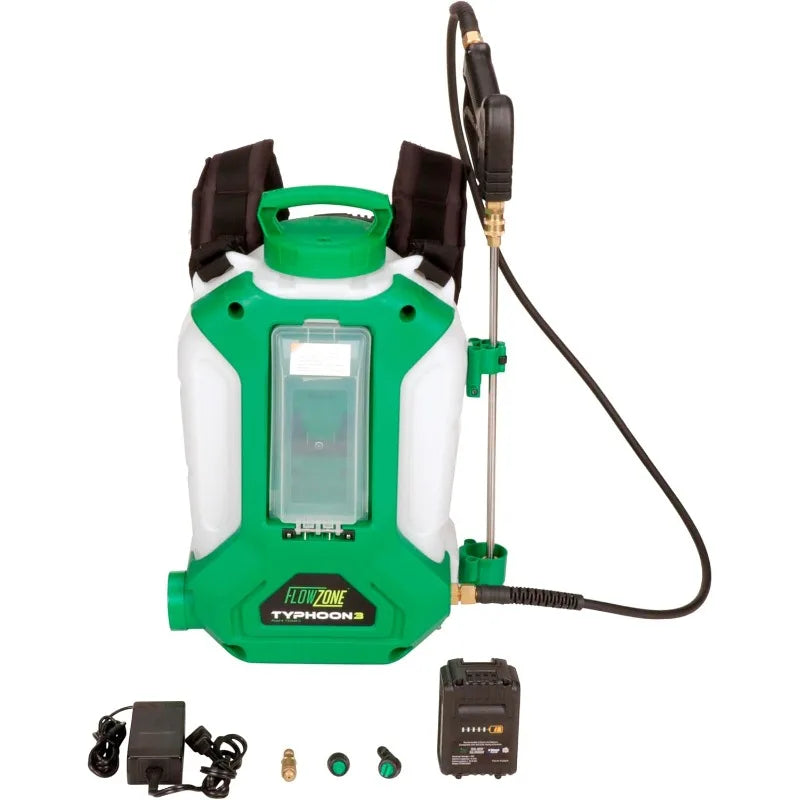 3 Battery Powered Backpack Sprayer-Variable Pressure-5 Position Electric Sprayer 4 Gallon