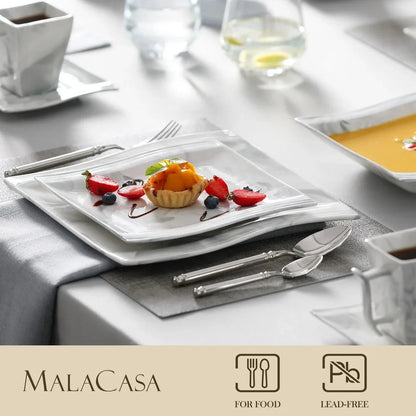 Malacasa Flora Marble Porcelain Dinnerware 30 piece set