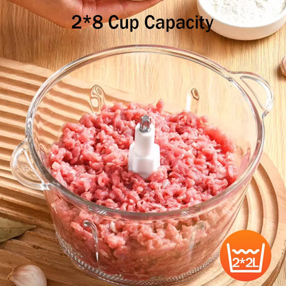 Kitchen in the box Food Processor. 350W  All-Copper Motor Meat Grinder & Food Chopper