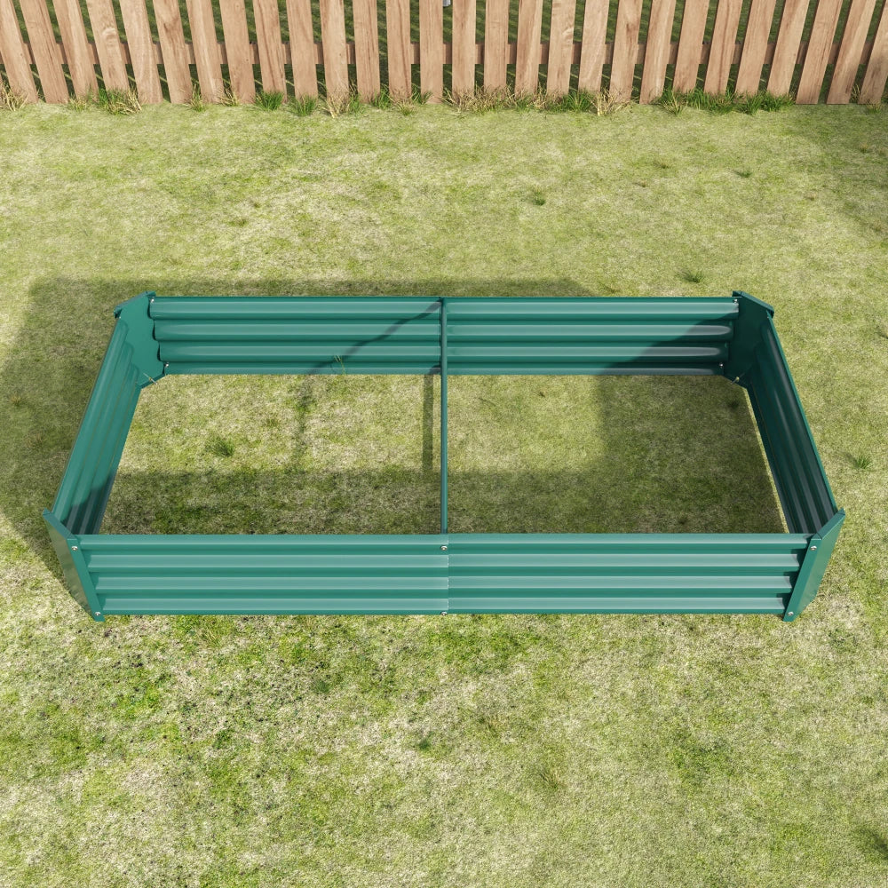 Raised Garden Bed Outdoor, 6x3x1ft, Metal Rectangle Planter