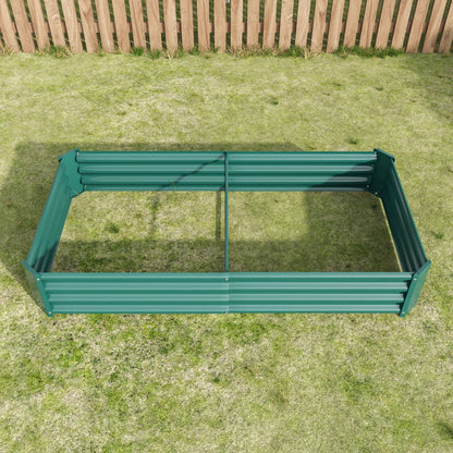 Raised Garden Bed Outdoor, 6x3x1ft, Metal Rectangle Planter