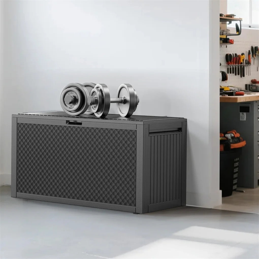 90 Gal Outdoor Garden Plastic Storage, Deck Box
