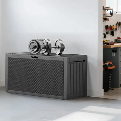 90 Gal Outdoor Garden Plastic Storage, Deck Box