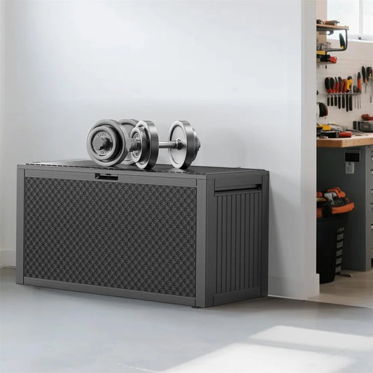 90 Gal Outdoor Garden Plastic Storage, Deck Box