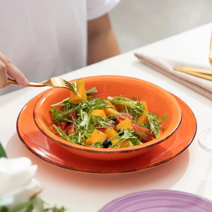 Mix Color Ceramic Tableware 18pcs Dinnerware Set