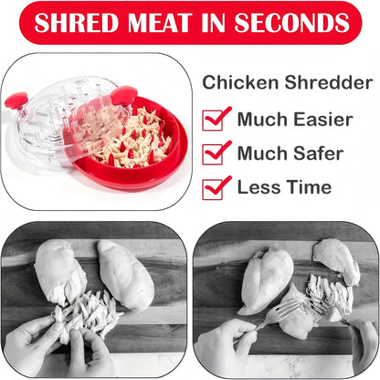 Chicken or Beef Shredder Tool, Visible Meat Shredder Twist Chopper