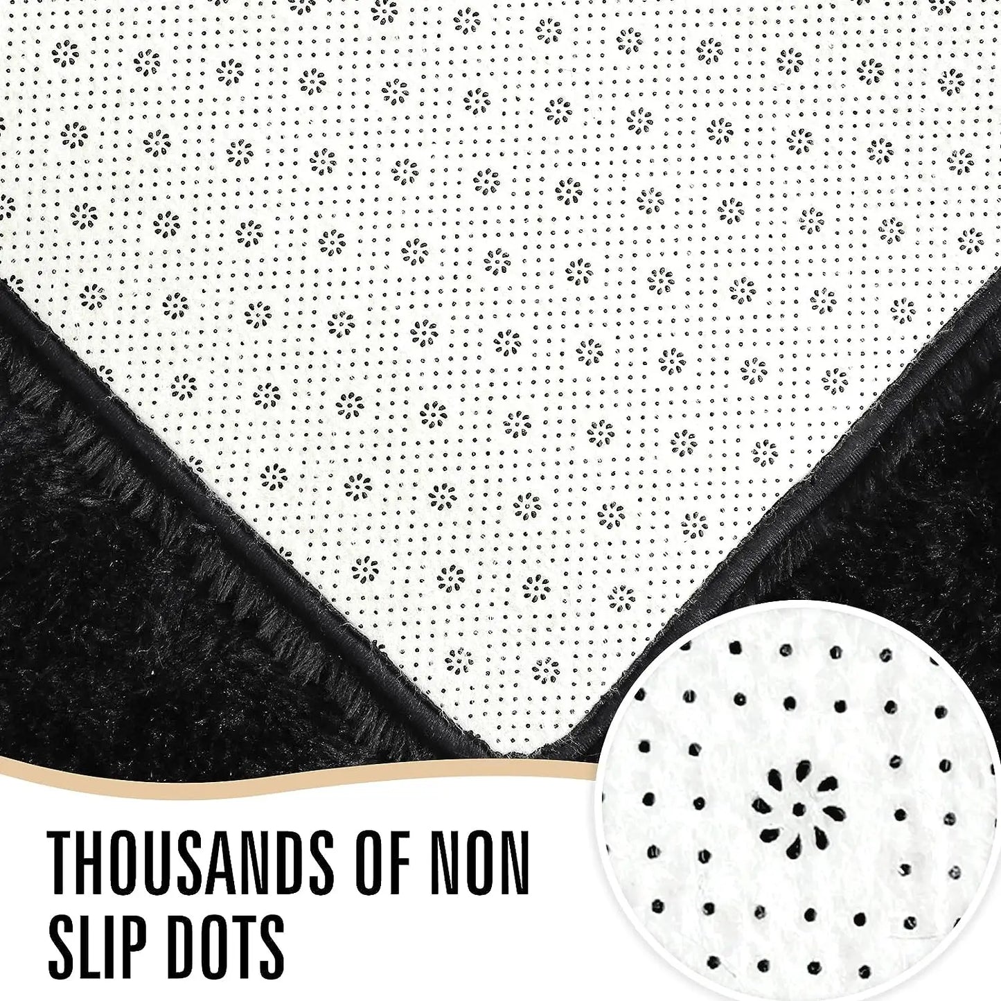 Fluffy area Rugs non slip and soft for kidsl