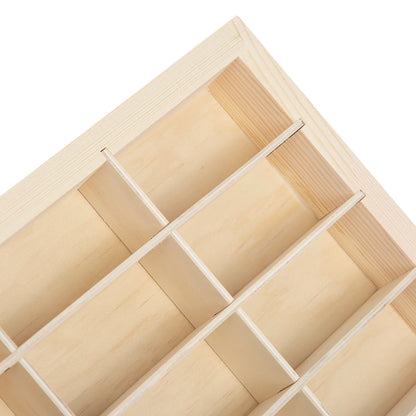 80 Grids for Hot Wheels, Diecast Car Matchbox 1/64 Wood Display Shelf