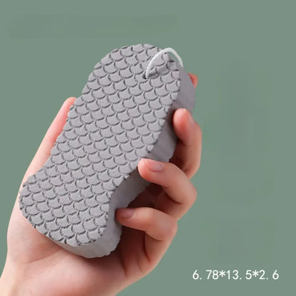 3D Bath Sponge Body Scrubber Exfoliating Fish Scale Soft & Painless Body Care Brush Cleanser