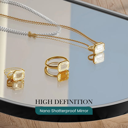 Full Body Mirror, Standing, Wall Hanging with Stand,  59" x 16"/ 64" x 21"