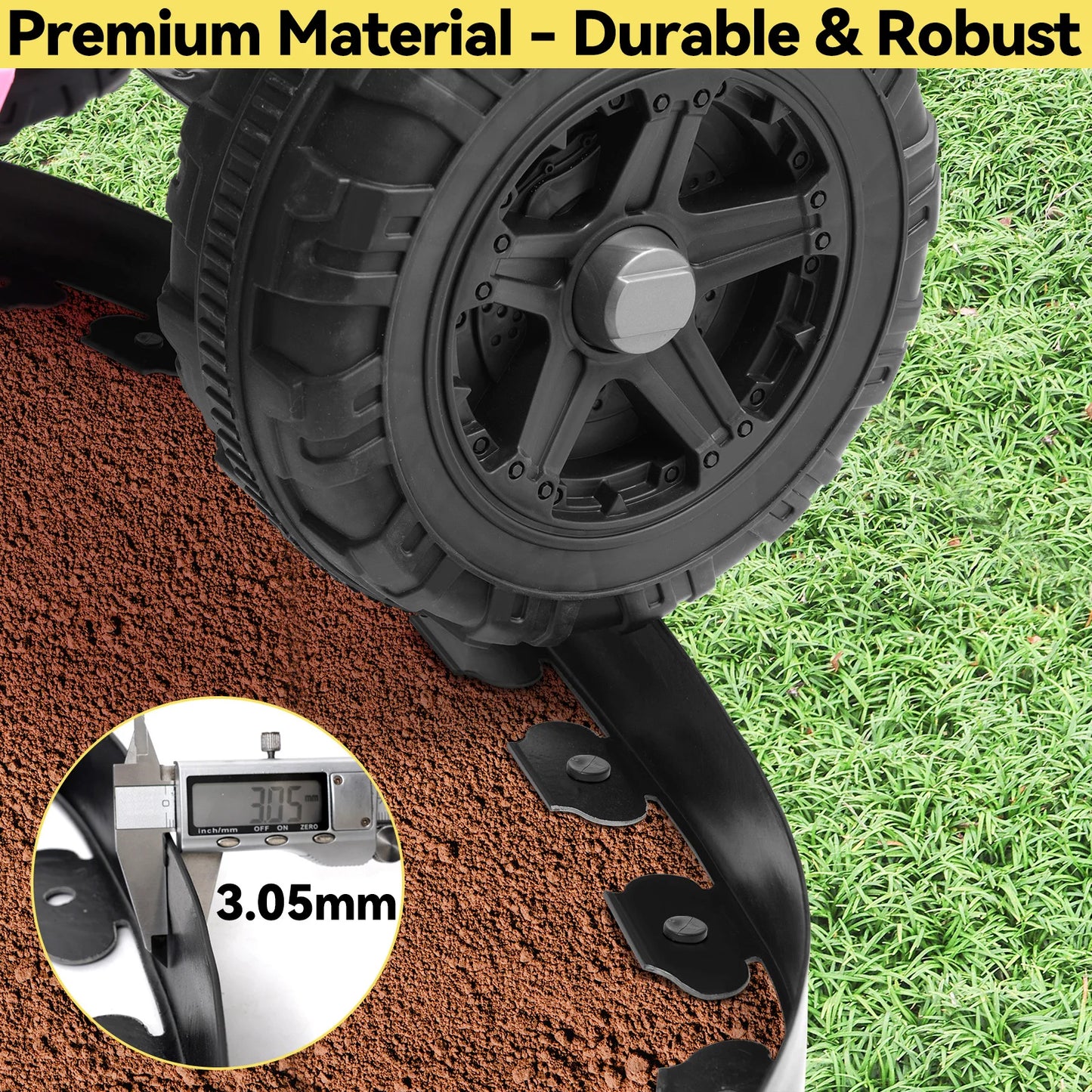 Fixed Garden Barrier Lawn Grass. Plastic  Border Landscape Edging Kit, W/Anchoring Spikes