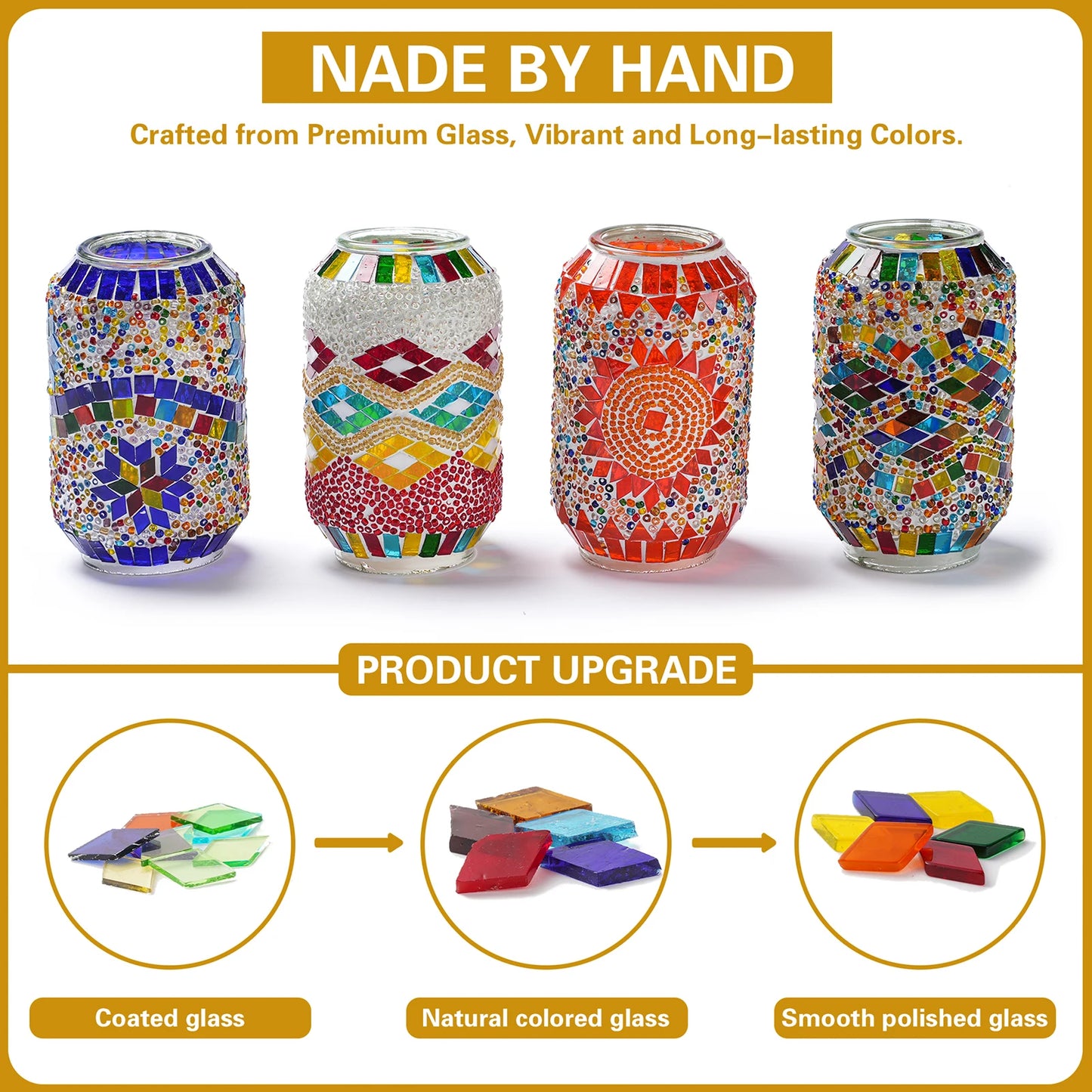 Turkish Mosaic Floor Lamp-Handmade Stained Glass 52" Tall