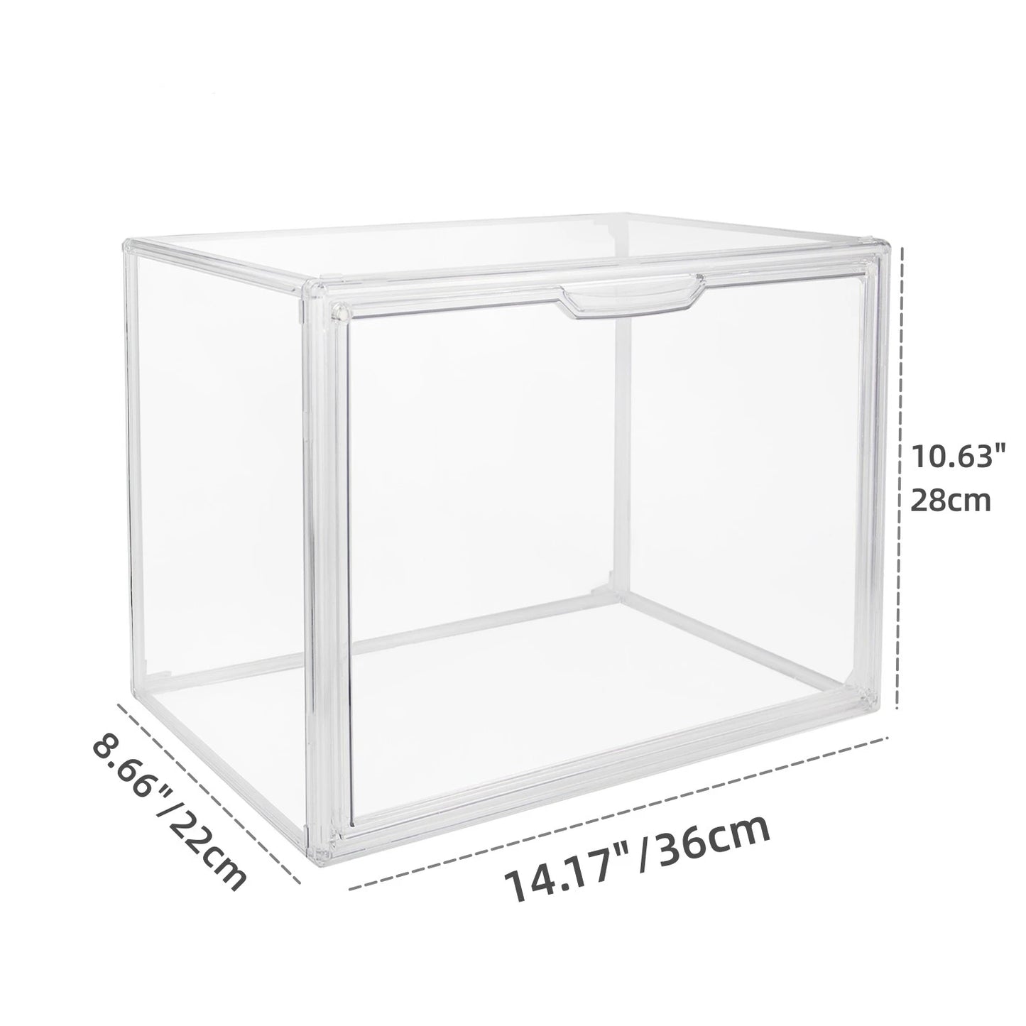 1pc/3pcs Clear Large Capacity Storage Box Organizer For Figures, Bags or Makeup