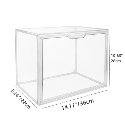 1pc/3pcs Clear Large Capacity Storage Box Organizer For Figures, Bags or Makeup