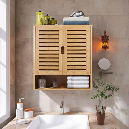 Wall Cabinet Bathroom Storage, Adjustable Shelves inside, Medicine or Utility Cabinet