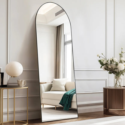 Full Body Mirror, Standing, Wall Hanging with Stand,  59" x 16"/ 64" x 21"