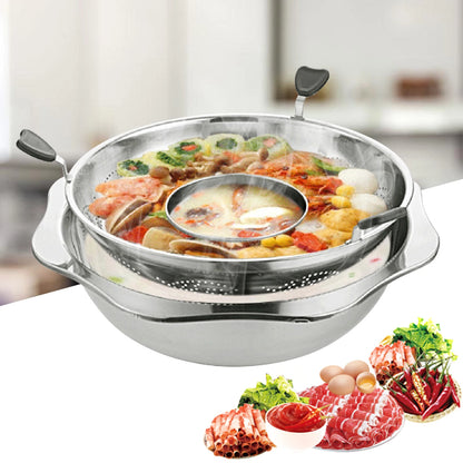 Thick Double Ear Soup Cooker Stainless Steel 1.5mm