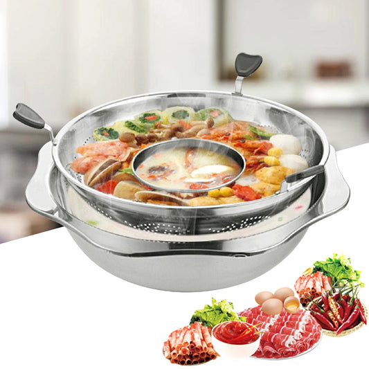 Thick Double Ear Soup Cooker Stainless Steel 1.5mm