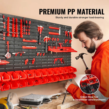 Wall Mounted Storage Bins, 30 Bins, Parts Rack Organizer