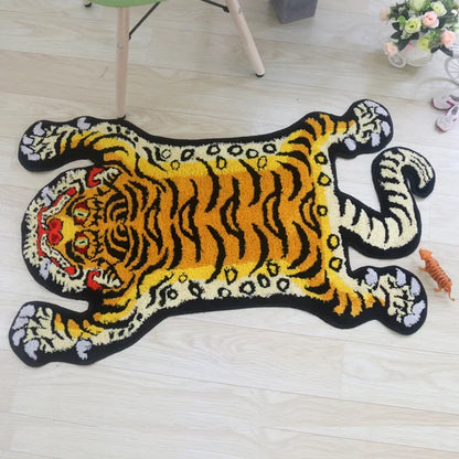 Bionic Tiger Decorative Rug-Unique Shaped Floor Mats for Living Room and Bedroom Decoration