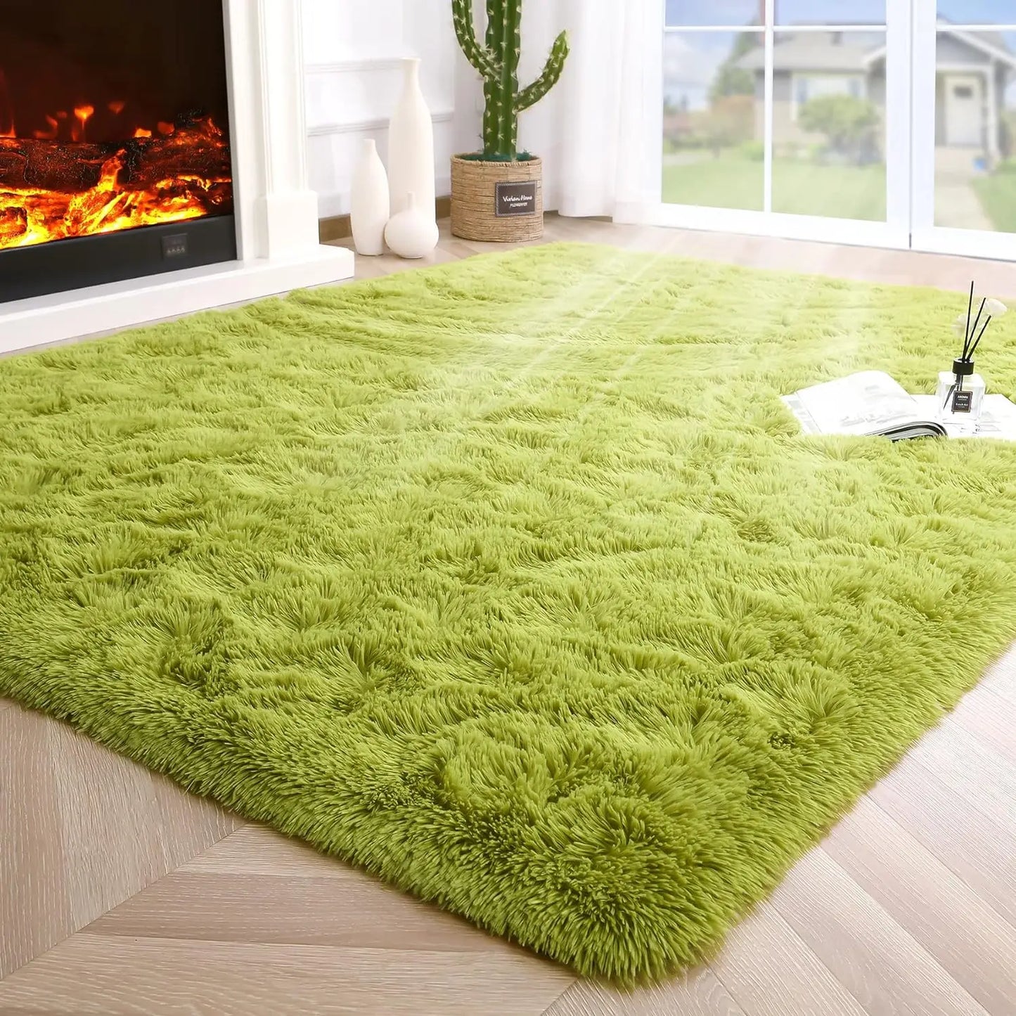 Fluffy area Rugs non slip and soft for kidsl