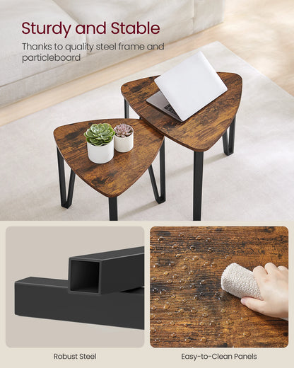 Nesting Coffee Tables, End Tables Set of 2 for Living Room Bedroom