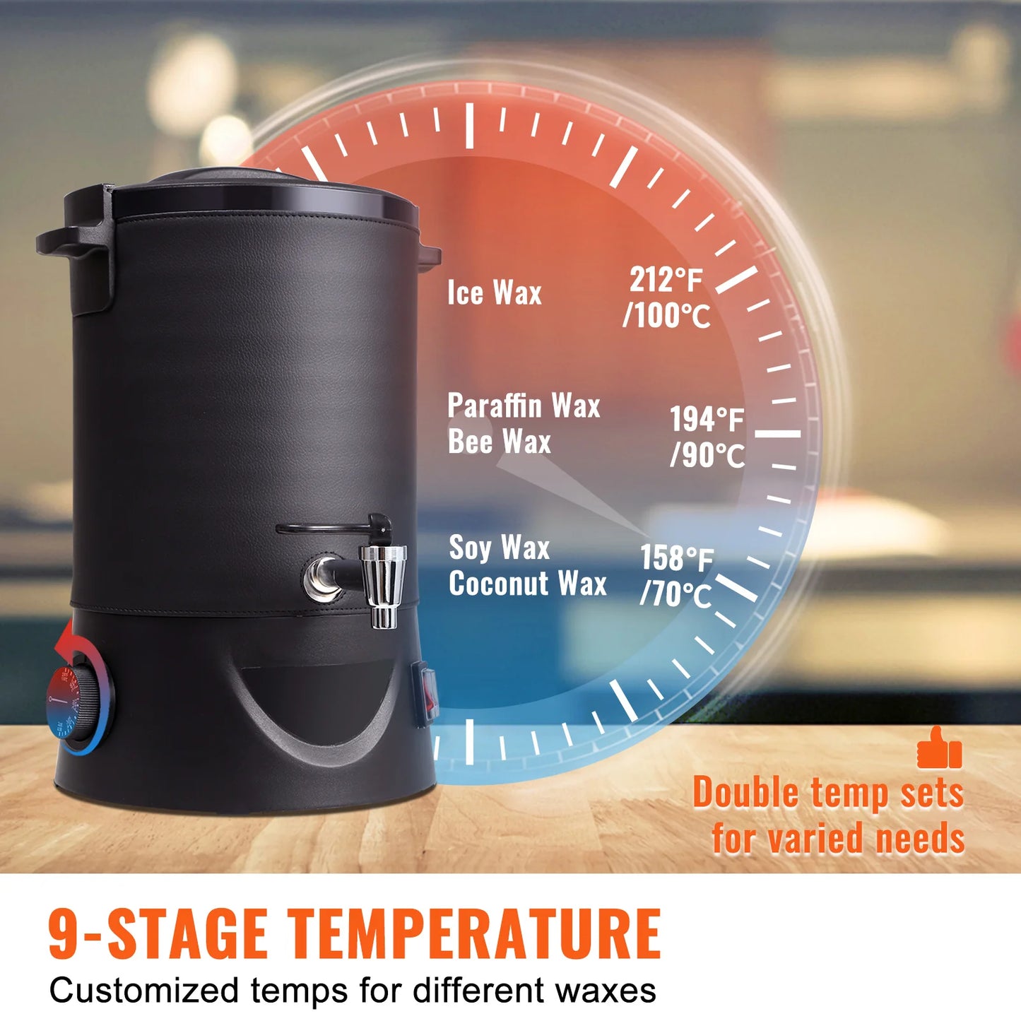 6.5L Wax Melter for Candle Making, Electric Melting Pot. Easy Pour Spout