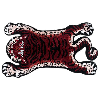 Bionic Tiger Decorative Rug-Unique Shaped Floor Mats for Living Room and Bedroom Decoration