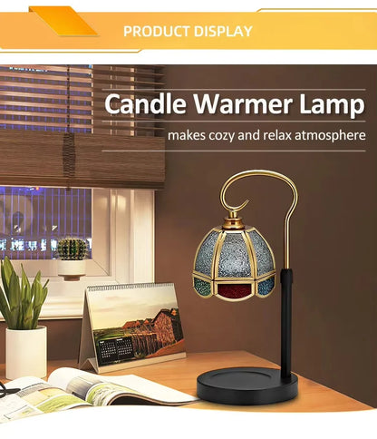 Electric Candle Warmer Lamp, Colored Glass Lamp