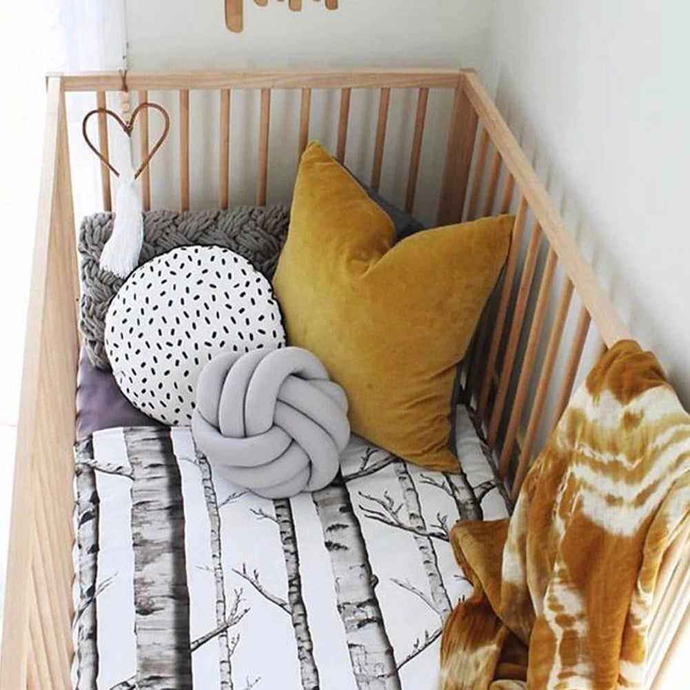 Soft Knot Ball Plush Pillows Round Throw Pillow,  Kids Home Decoration