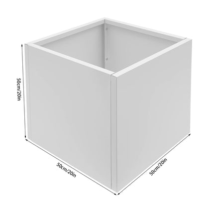20" Square Metal Planting Box - Black Cube, Indoor/Outdoor Planter