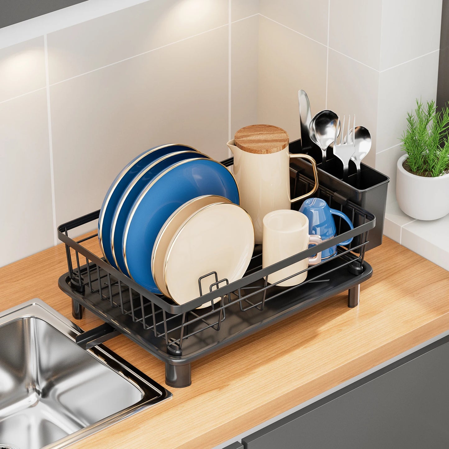 Dish Drying Rack, Multifunctional Space Saver