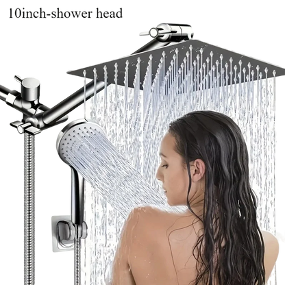 Bathroom chrome plated concealed stainless steel pressurized shower set, w/extended lever arm