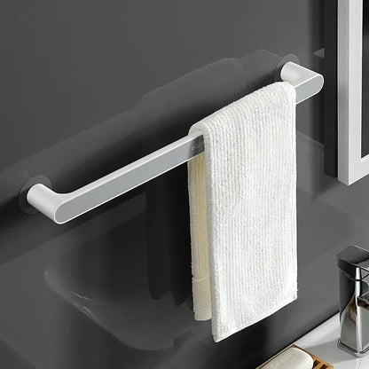 Self-Adhesive Towel Holder Rack, Wall Mounted Towel Hanger, Bathroom Organizer