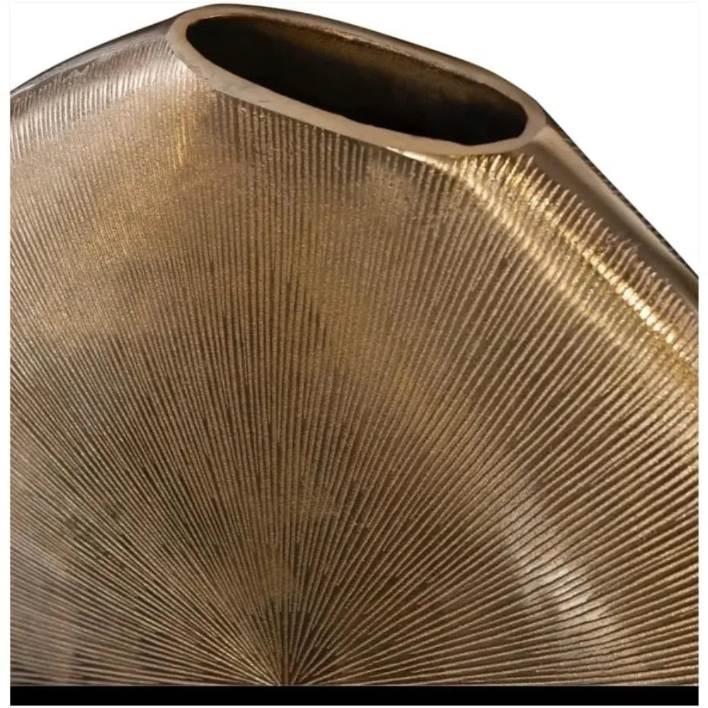 Gold Metal Elegant Flower Vase