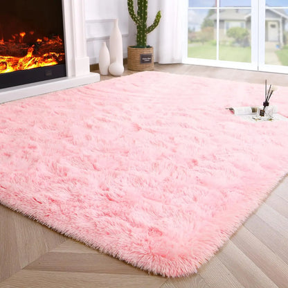 Fluffy area Rugs non slip and soft for kidsl