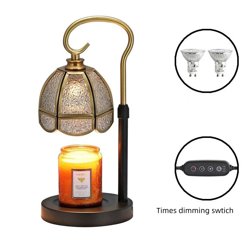 Electric Candle Warmer Lamp, Colored Glass Lamp