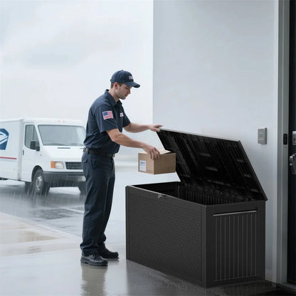 90 Gal Outdoor Garden Plastic Storage, Deck Box