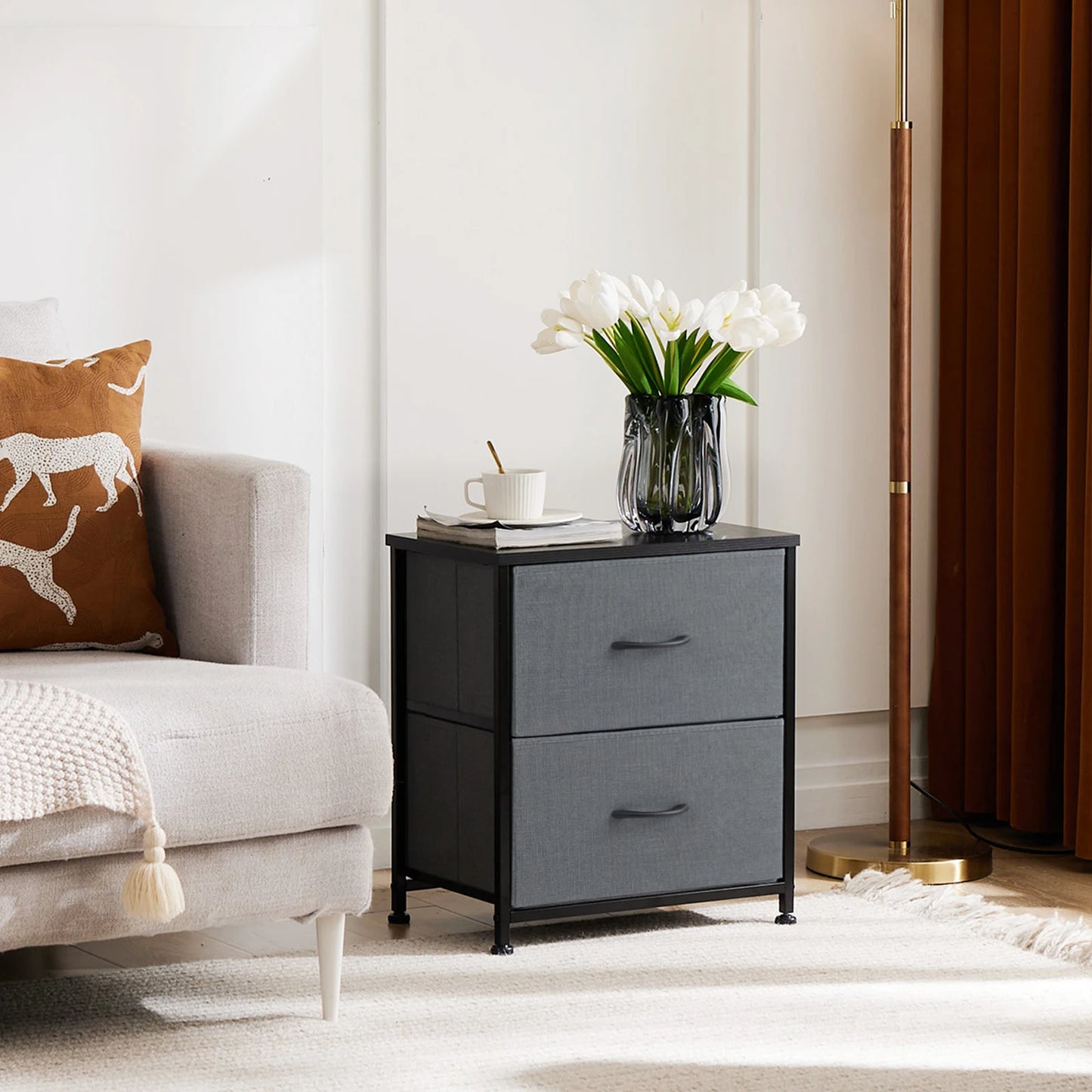 Cabinet Layers Set of 2 drawers, Living Room, and Bedside Table.