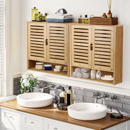 Wall Cabinet Bathroom Storage, Adjustable Shelves inside, Medicine or Utility Cabinet