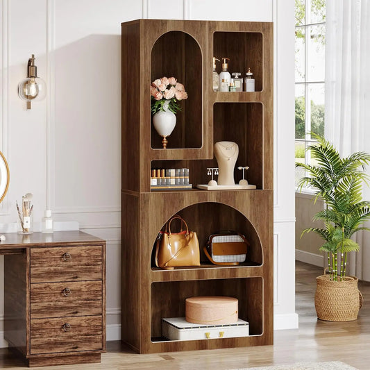 Tall Geometric Arched Bookshelf,  70.87"