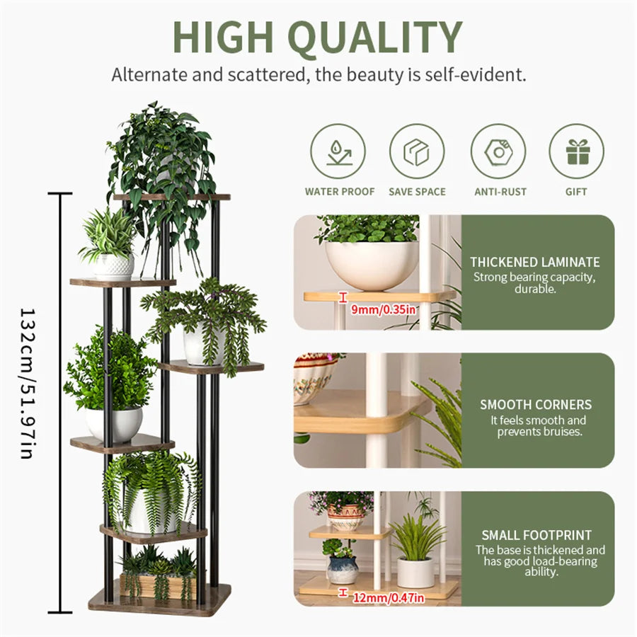 Plant and Flower Stand 6 Tier Shelf Planter Rack