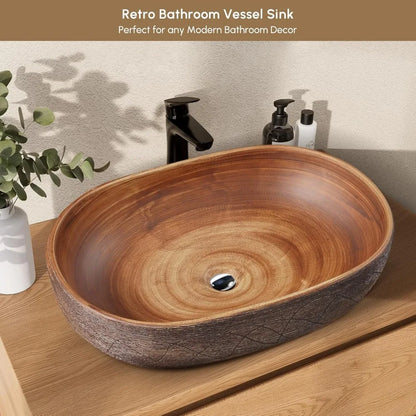 Oval Ceramic Bathroom Sink